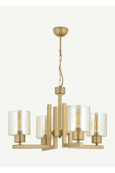 Karya 4-Piece Honey Glass Chandelier Antique (42X60 cm)