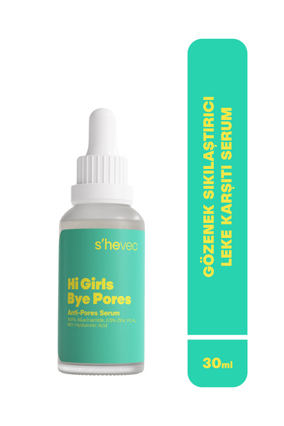 Вегански серум со ниацинамид за затегнување на порите и против дамки 30 ml Hi Girls Bye Pores