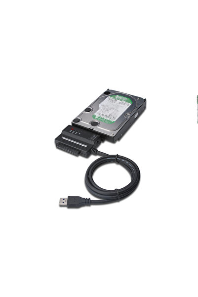 USB3.0 - SATAII + 3,5" IDE адаптер кабел единица за напојување (12V/2A) со адаптер