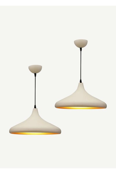 Chloe 2-Piece Pendant Lamp Chandelier White (35X75 cm)