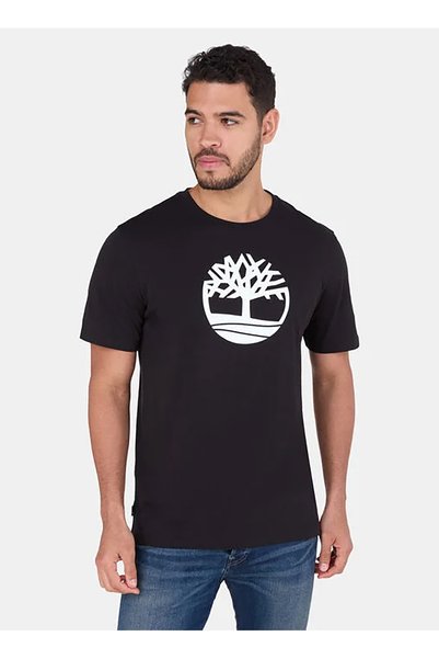 Tb0A2C2Rn921-Kennebec River Te Black Round Regular Printed Men's T-Shirt
