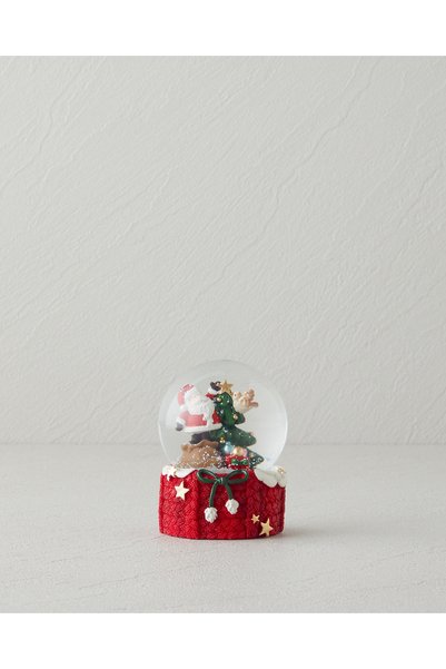Becca Christmas Snow Globe 9 cm Red