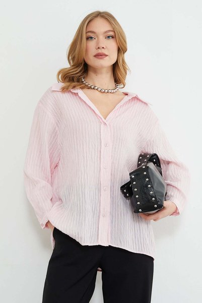 Striped Jacquard Casual Shirt