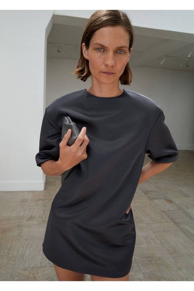 Short Satin Look Dress