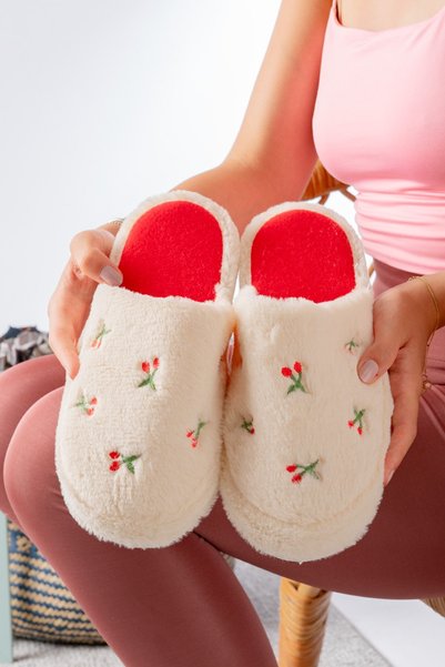 Fluffy Figured Slippers Women's Home Socks Do Not Make Sound Light Soft Sole