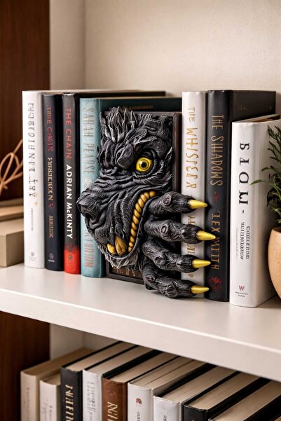 3D држач за книги врколак BOOK NOOK, тежок производ од леан камен