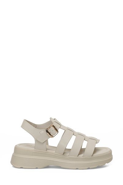 26S-3009 Beige Women's Thick Sole Sandals
