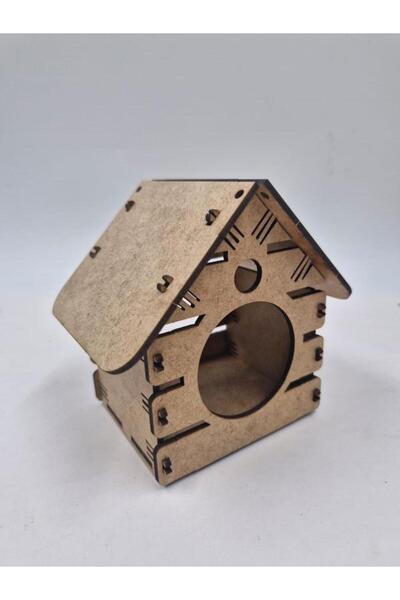 10 дрвени куќички за птици за боење (за активности) 12 cm X 12 cm X 10 cm