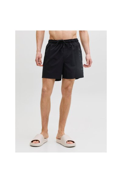Wave Logo Men's Black Swim Shorts (12291391-B)