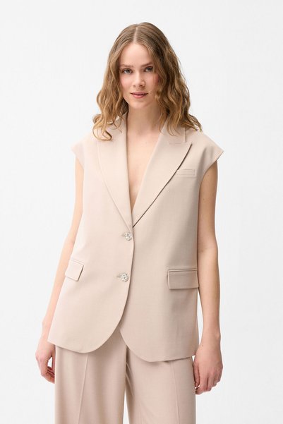 Belted Long Vest