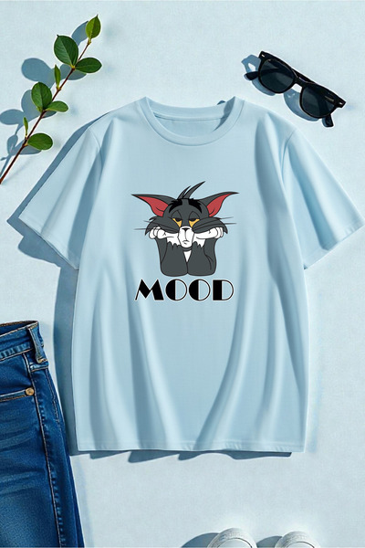Unisex Mood Printed Oversize T-Shirt