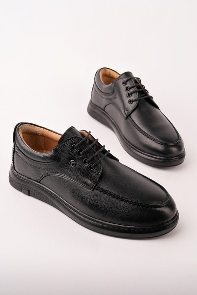 Dash Genuine Leather Lace-Up Thick Sole Men's Daily Classic Casual Shoes