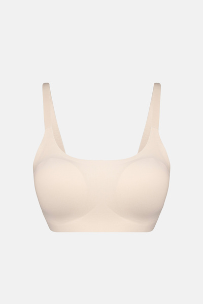 Ecru Linora Seamless Gathering Bra Without Underwire