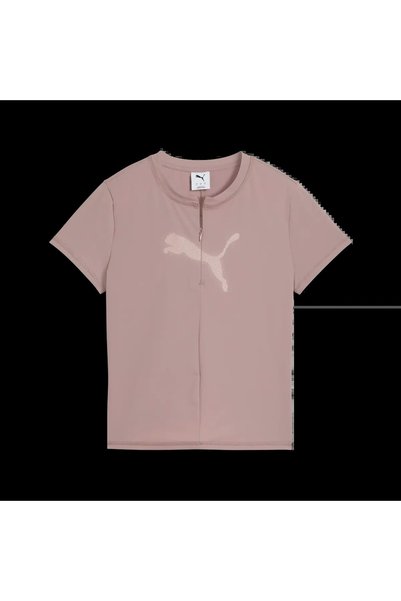 Dare to Slim Graphic Tee Pink Women's Slim Fit T-Shirt with Zipper Detail