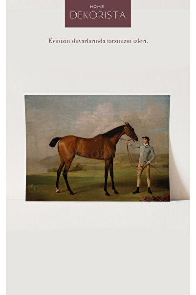 Винтиџ постер со коњ, галериски ѕид, уметнички принт декор за детска соба, AN03