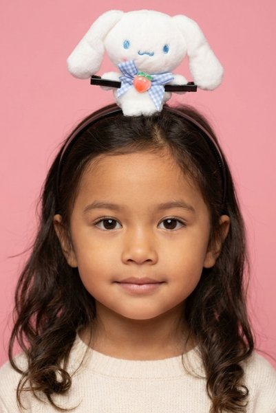 White Children's Crown with Bow and Dog Figure