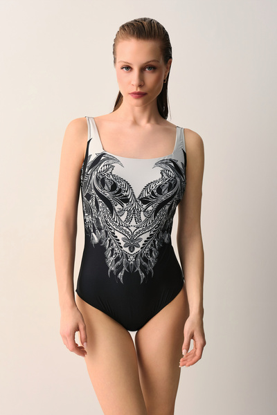Lisa Gathering Square Neck Swimsuit