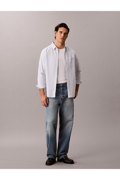 Men's Ls Stripe Oxford Classic Shirt