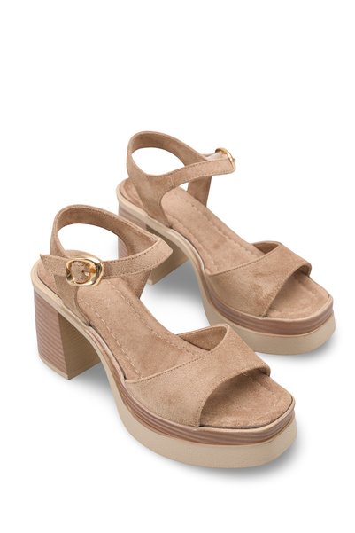 Gemma Alma Women's Heeled Sandals 0012304 Mink Suede