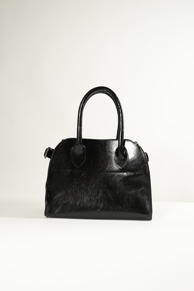 Women's Small Size Camille Black Gold Buckle Hand and Shoulder Bag