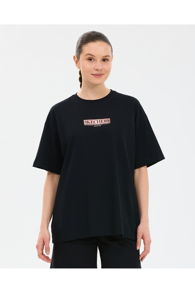 W oversize fit graphic t-shirt women's black t-shirt s2610063-3817
