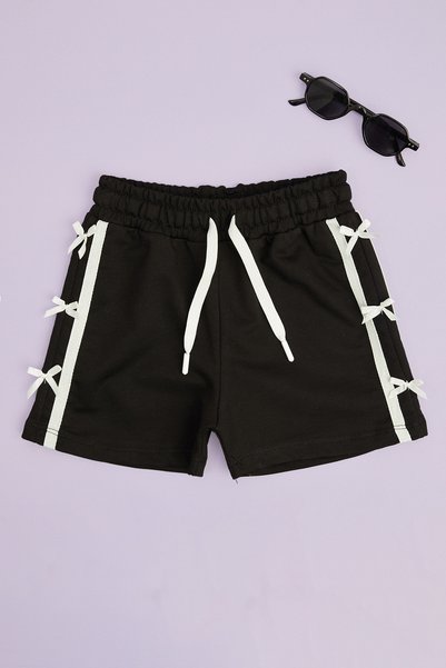 Elastic Waist Bowknot Girls' Shorts