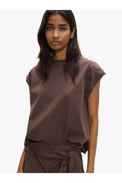 Women's Embroidered Cotton T-Shirt