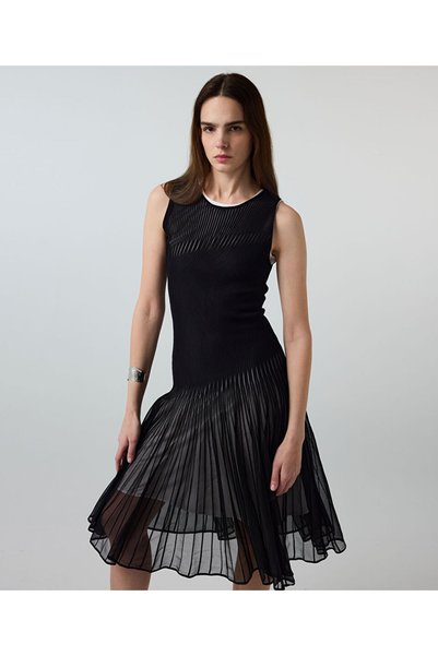 Textured Two-Piece Look Dress