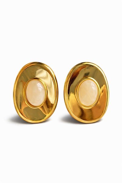 Steel este earrings