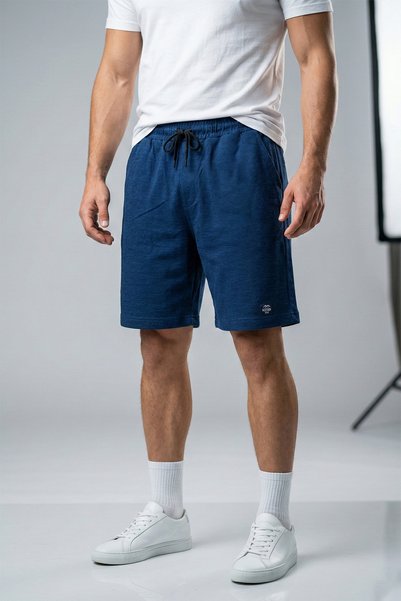 Men's Cotton Shorts Capri 412 Cobalt blue