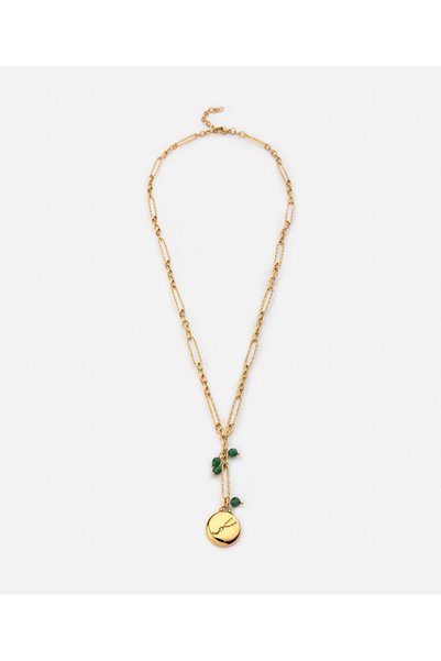 Jade stone Taurus zodiac themed necklace