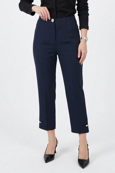 Paradise Paça Buttoned Trousers with Pockets 5566 Navy Blue