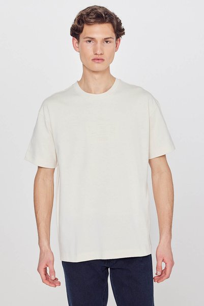 Mid Logo Beige Men's T-Shirt L2610041614