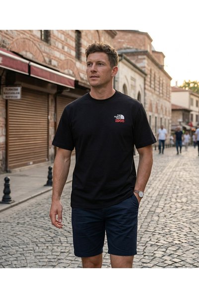 1966 Half Dome Relaxed Casual Men's T-Shirt Black
