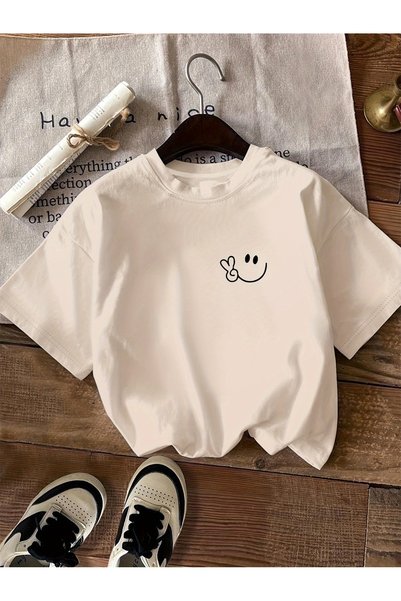 Unisex Smile Printed Design T-Shirt