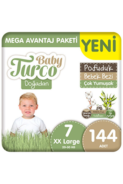 Doğadan мега пакет пелени за бебиња, големина 7 Xxlarge, 144 парчиња