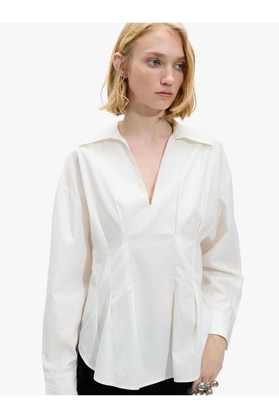 Women's Cotton Blend Pencil Shirt