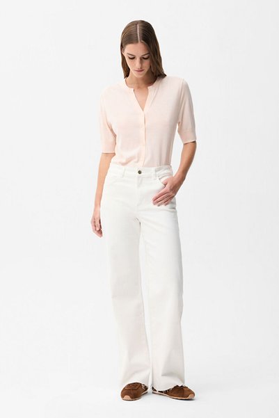 Wide Leg Denim Trousers