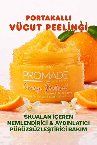 Orange Festival пилинг за тело со портокал 350g l со сквалан хидратантен, измазнувачки