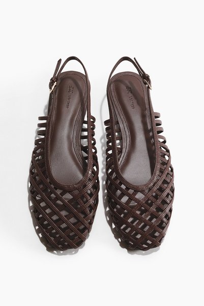 Open Back Leather Shoes