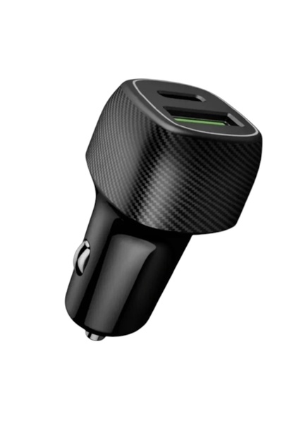 48W 6A Pd супер брз полнач за во автомобил со двоен излез Type-C и Usb