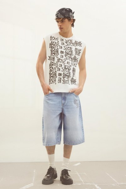Baggy Fit Denim Bermuda