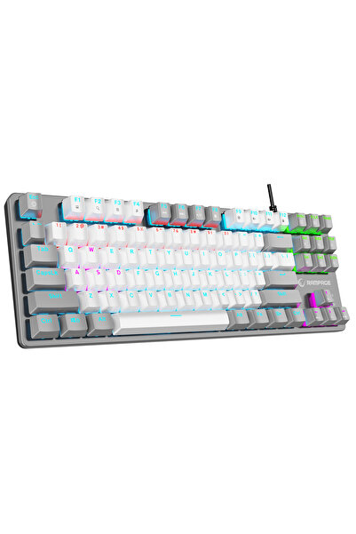 SNUG K14 бела/сива RED SWITCH механичка гејмерска тастатура US распоред англиски Rainbow TKL