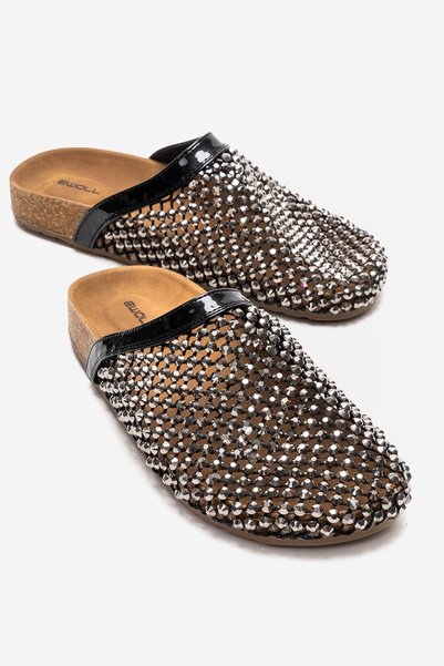 Olven Black Stone Transparent Women's Slippers