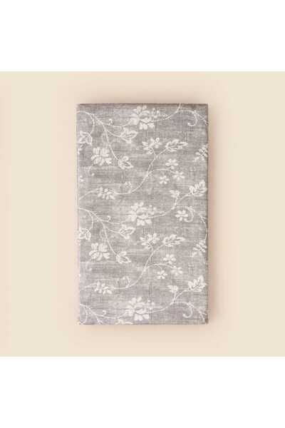 Soft Blom Pvc Tablecloth - Gray - 140X200 cm