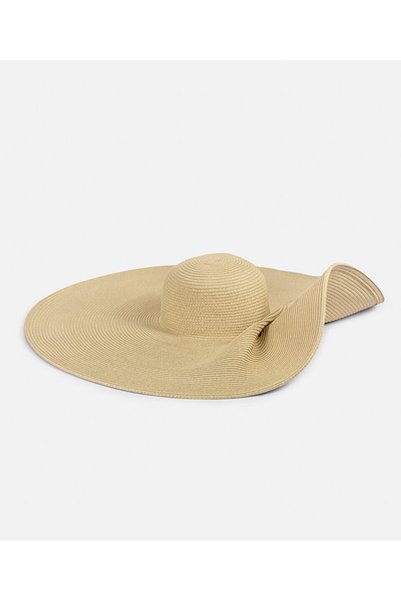 Straw-look maxi hat