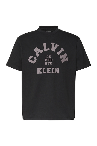 Ss 20S Ln Calvin College Graphic Men's Crew Neck T-Shirt Black