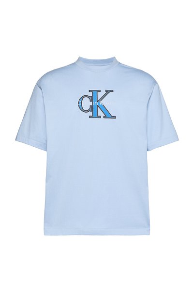 Ss 16S Elevated Mono Men's Crew Neck T-Shirt Blue