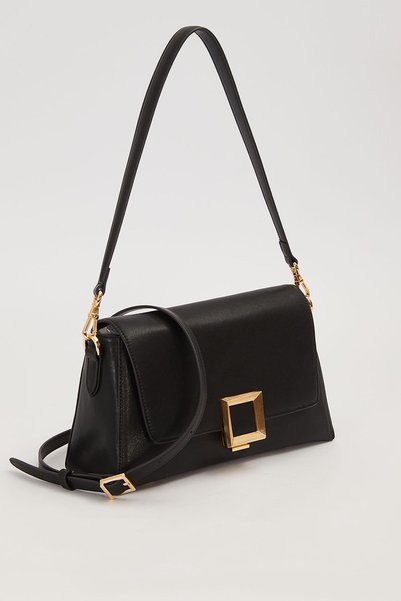 Levidor Luxury 3-Compartment Soft Leather Bag with Additional Strap 930867 Black