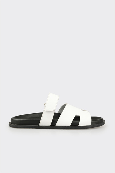White Women's Flat Slippers